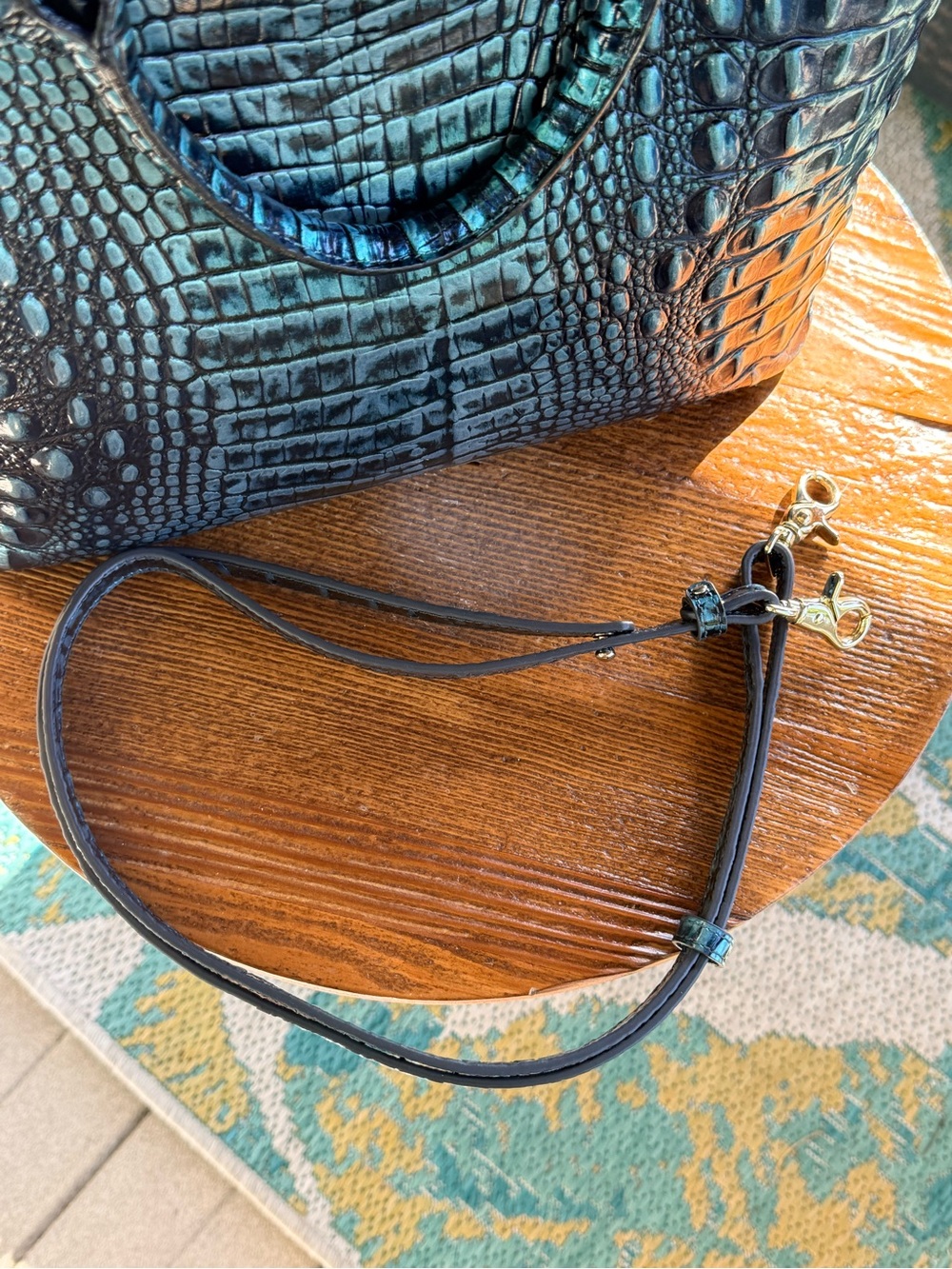 Brahmin Verdigris Large Duxbury Satchel Handbag - Picture 11 of 13